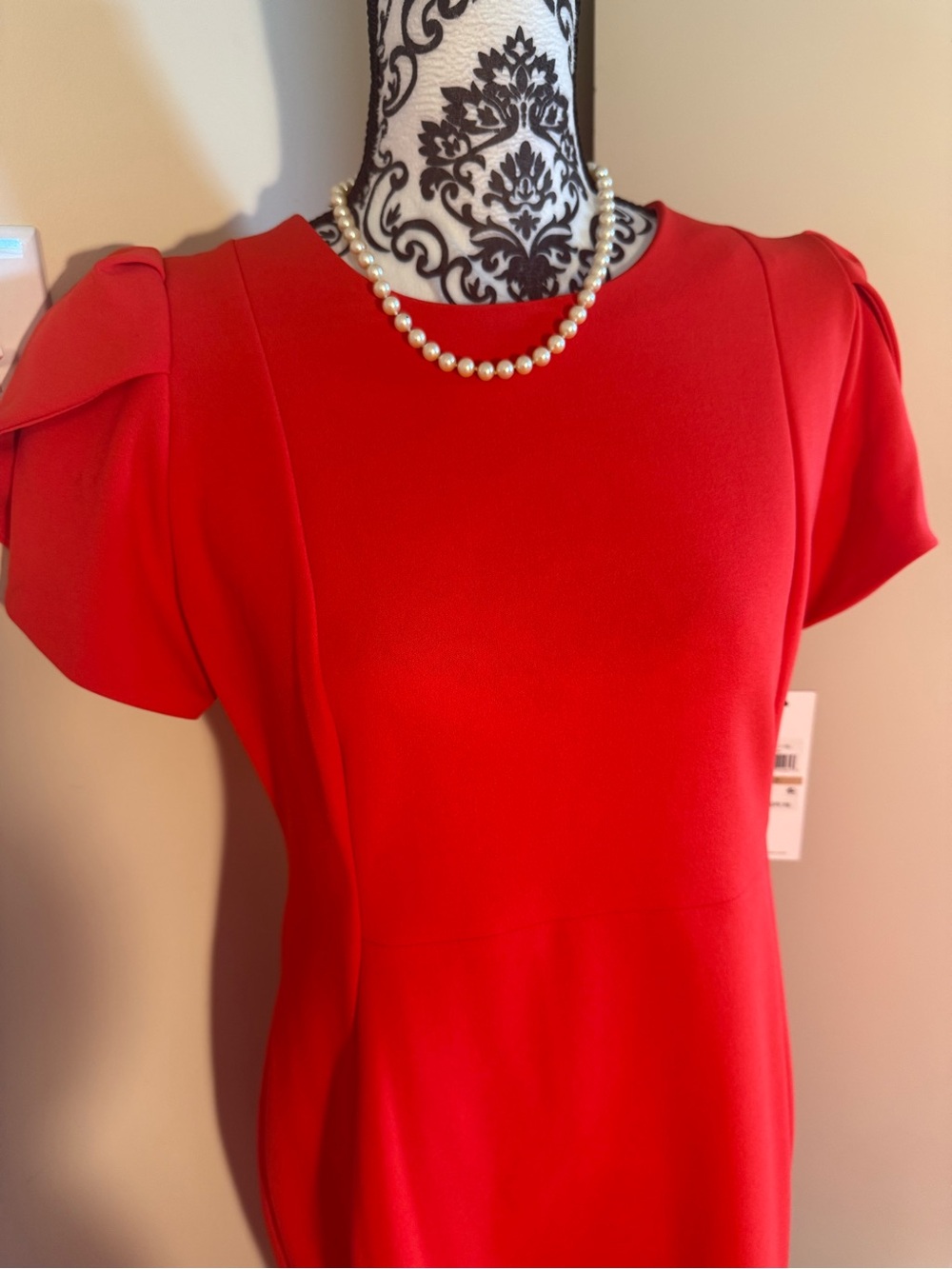 Calvin Klein Classic Red Sheath Dress - NWT - Picture 2 of 8